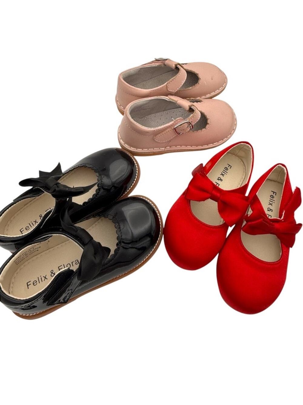 Felix & Flora Toddler Little Girl Mary Jane Dress Shoes Size 7 Bundle